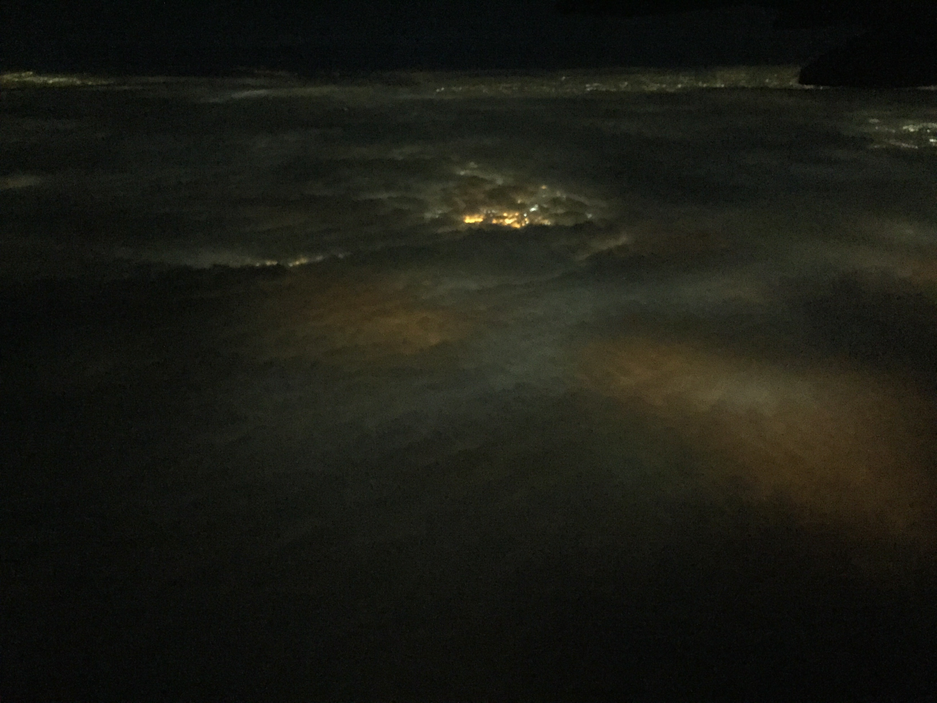 View from the sky in the night